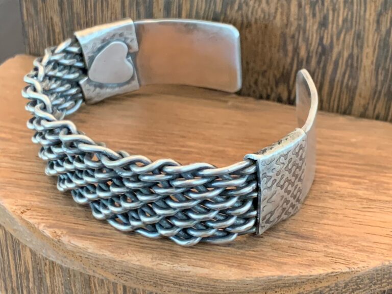 Woven Cuff in Sterling